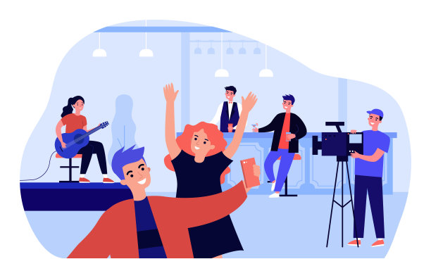 在餐厅或咖啡馆舞台上演奏吉他的音乐家图片下载