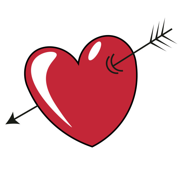 白色背景的恋人之心图片下载