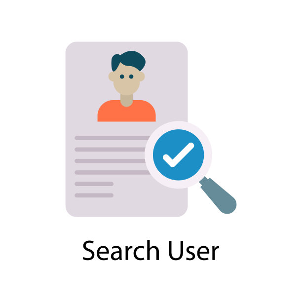 搜索用户矢量平面图标设计插图。Web和移动应用程序符号在白色背景EPS 10文件图片下载
