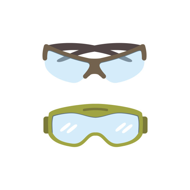 军用眼镜，矢量平彩弹或软图标图片下载