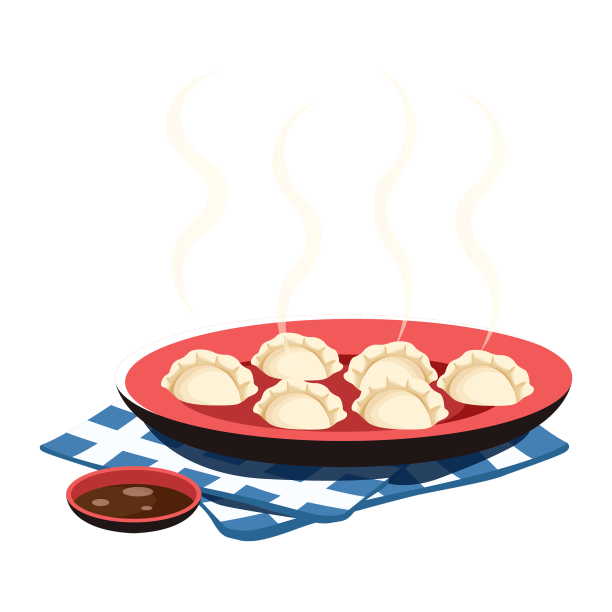 冬至水饺饺子醋素材图片