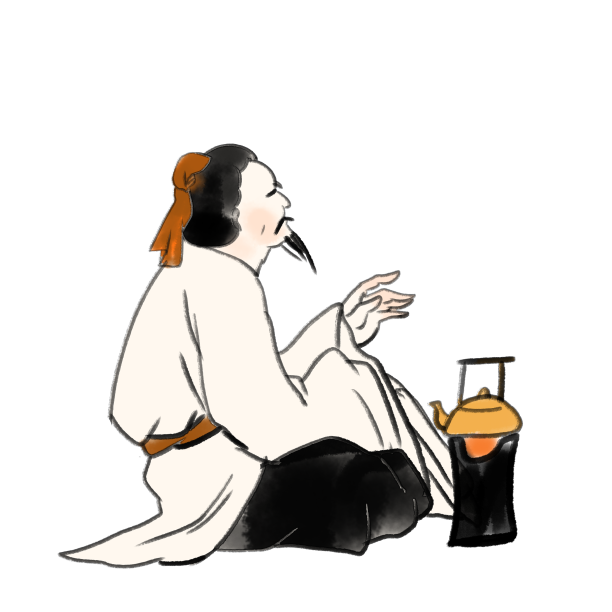 水墨国画品茶图片下载