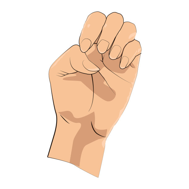 女性弯曲手指的手图片下载