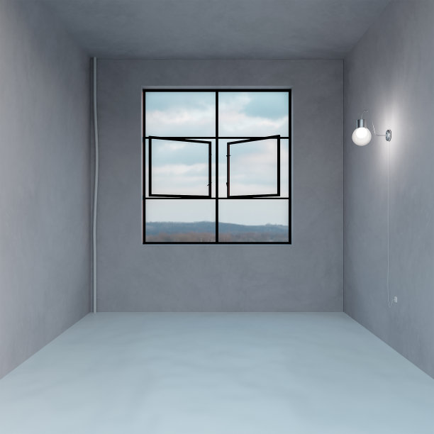 3d渲染，3d插图。有木椅的空房间或办公室。图片下载