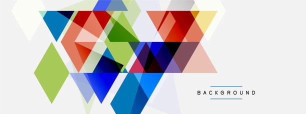 彩色三角形构成几何抽象图片下载
