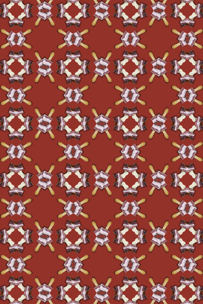 有创意的照片培根在一个红色的背景图片下载