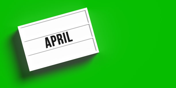 在四月灯箱上创建带有绿色复制空间的信息图片下载