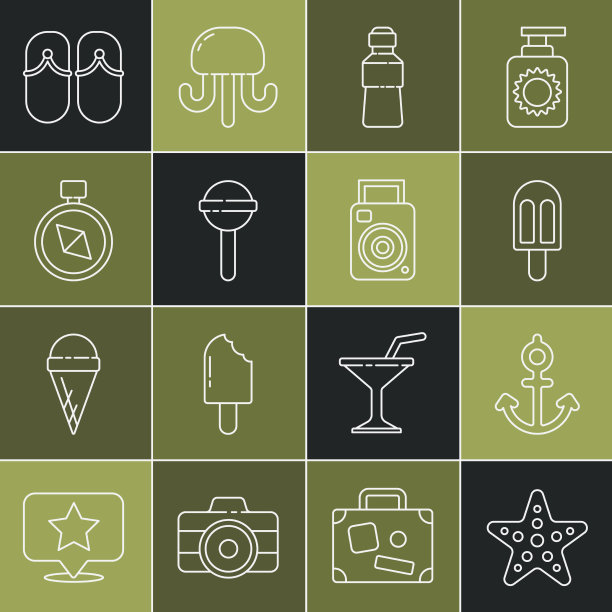 定线海星锚冰淇淋瓶图片下载