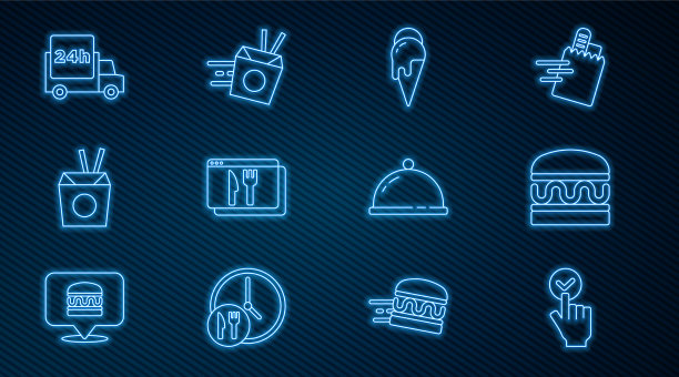 设置在线订购和递送汉堡冰图片下载