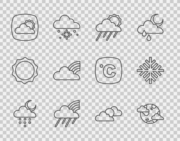 定线云与雨与月球地球行星图片下载