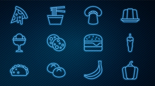 集线钟椒辣辣椒蘑菇饼干图片下载