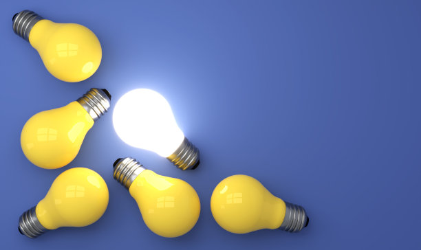 背景前面有一个经典的灯泡图片下载