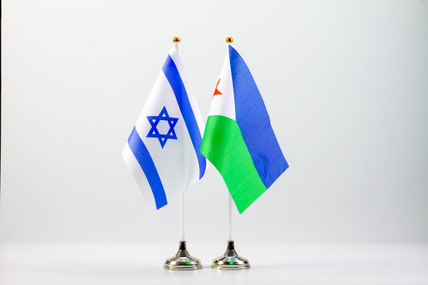 以色列和吉布提国旗背景素材图片下载