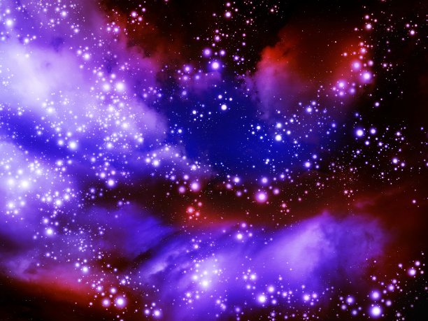 以恒星为背景的太空星云图片下载