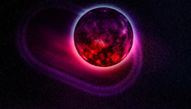 带有紫光效果的太阳图片下载