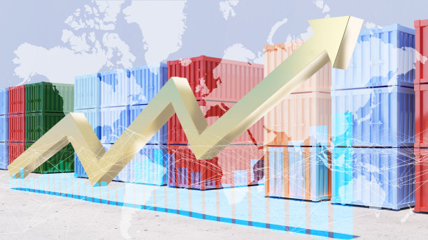 航运成本增加，航运集团的股价也随之上扬。集装箱码头及集装箱运输、大型货港图片下载