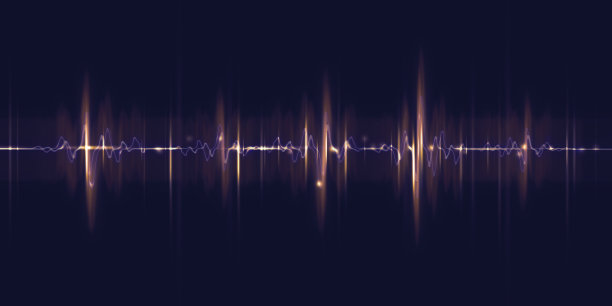 心脏波线均衡器脉冲抽象背景3d插图图片下载