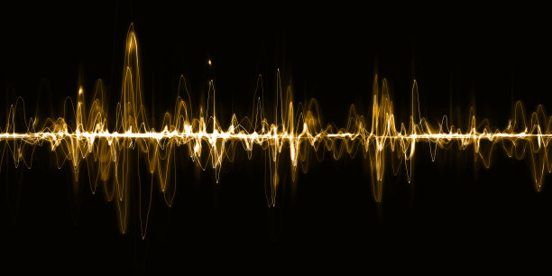 心脏波线均衡器脉冲抽象背景3d插图图片下载