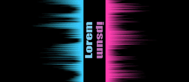 粉色和蓝色的光在黑色的背景。带有条纹的辉光动态效果。图片下载