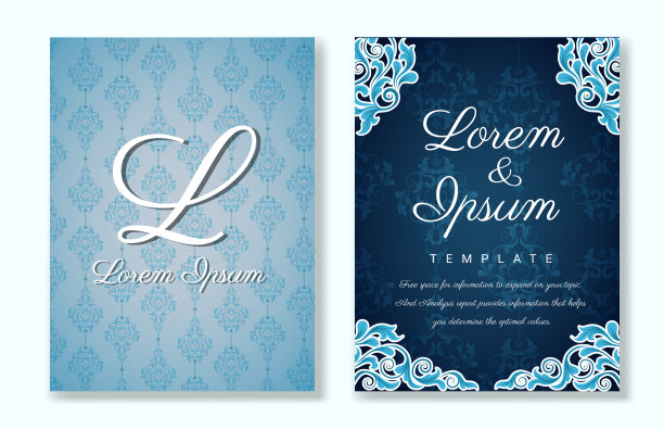 复古框架豪华花卉角落装饰图片下载