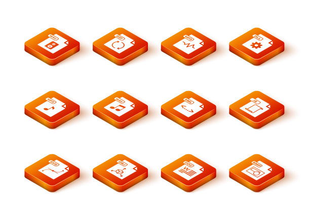 设置SVG文件文档，OBJ, MP3, WAV, DOC, XML, BMP和JS图标。向量图片下载