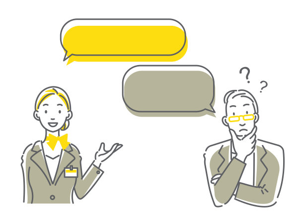 操作人员和客户，简单可爱的插图图片下载