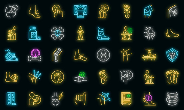 关节炎图标设置，轮廓风格图片下载