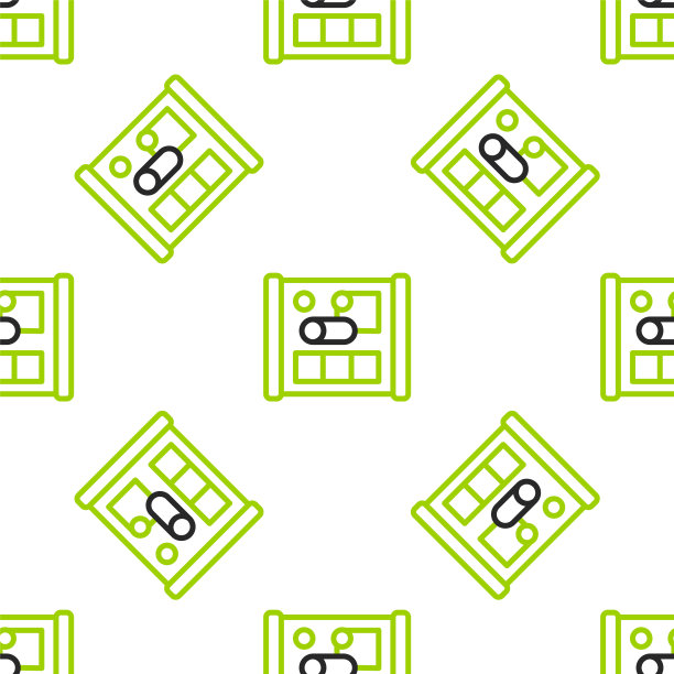 线绘图纸工程图标孤立无缝图案在白色背景。向量图片下载