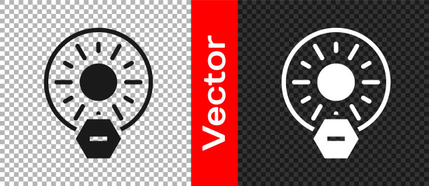 没有直接的阳光图标孤立在透明的背景。向量图片下载