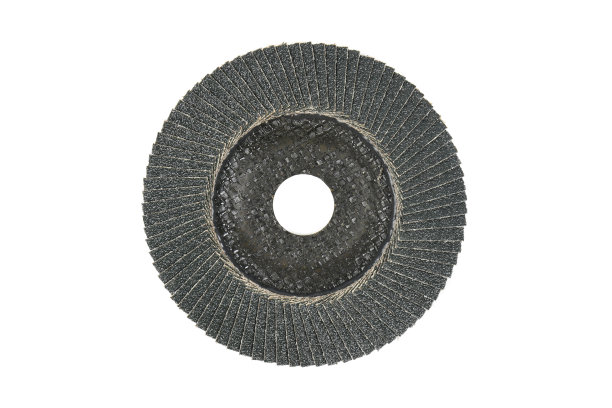 新型砂纸盘，用于钢材，隔离于白色上图片下载