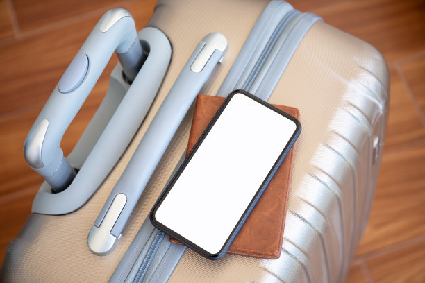机场行李箱背景屏幕隔离的手机图片下载