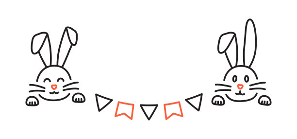 复活节兔子矢量线图标，兔子涂鸦画轮廓设计。可爱的贺卡。假期图片下载