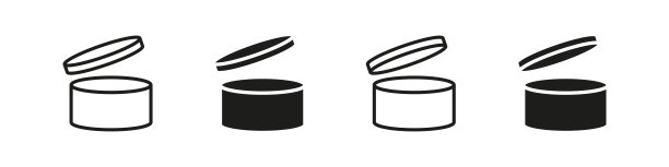 包号矢量图标。开箱后的期间标志。奶油最好泡前标志。化妆品生活日期孤立在白色背景。图片下载