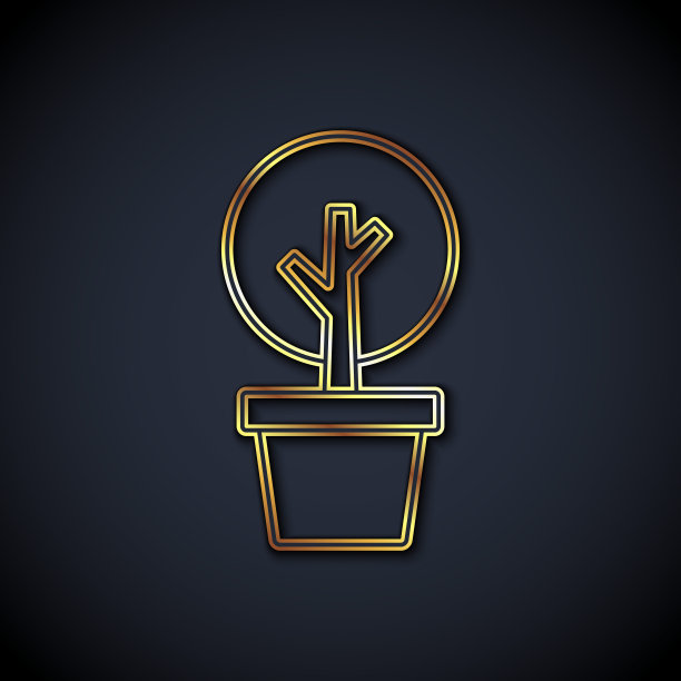 在黑色背景上孤立的树图标。森林的象征。向量图片下载