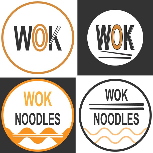 一组平面风格的矢量标识。带有铭文的设计。面条锅。设计为咖啡吧，餐厅，网站，商店，标签，网站。图片下载
