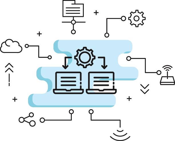 共享资源概念，RDP访问标志股票插图，云计算和互联网托管服务符号，桌面屏幕共享矢量图标设计，互联网图形图片下载