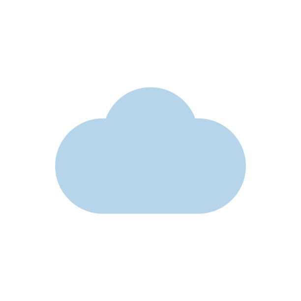 蓝色的云图标。卡通艺术。数字空间。天气预报的概念。数据库的迹象。矢量插图。股票的形象。图片下载