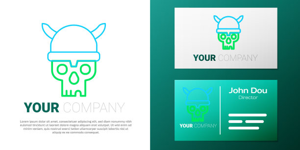 线头骨与海盗头盔图标孤立图片下载