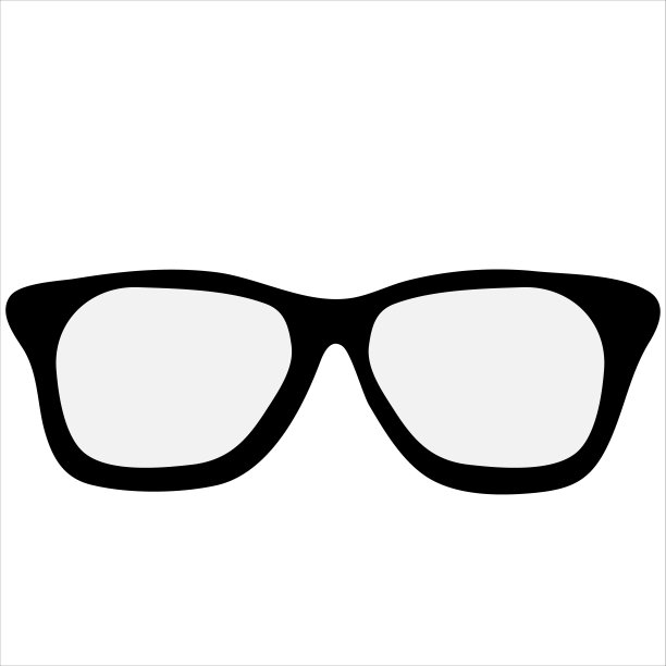 黑色的眼镜孤立在白色上图片下载