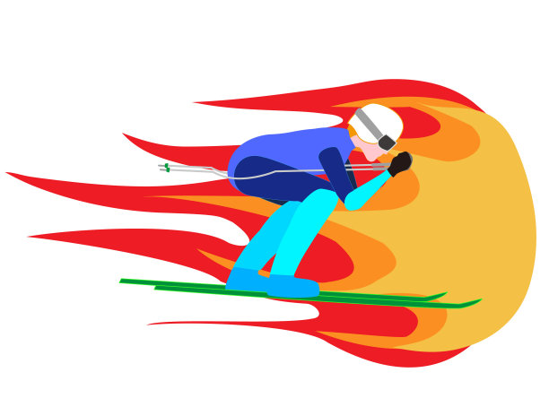 滑雪下坡图片下载