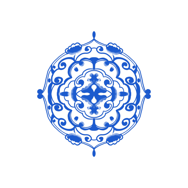 简约大气的青花瓷装饰图片下载