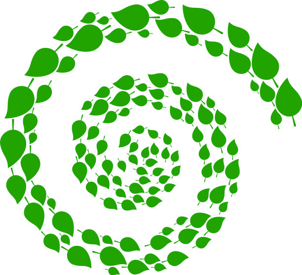 花叶图标螺旋旋转马赛克图片下载