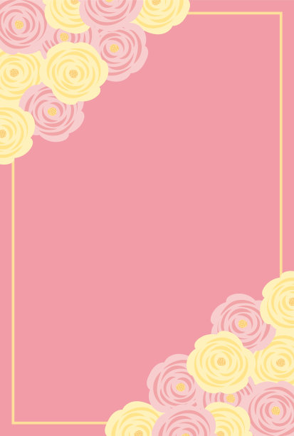 矢量背景与玫瑰横幅，卡片，传单，社交媒体壁纸等。图片下载