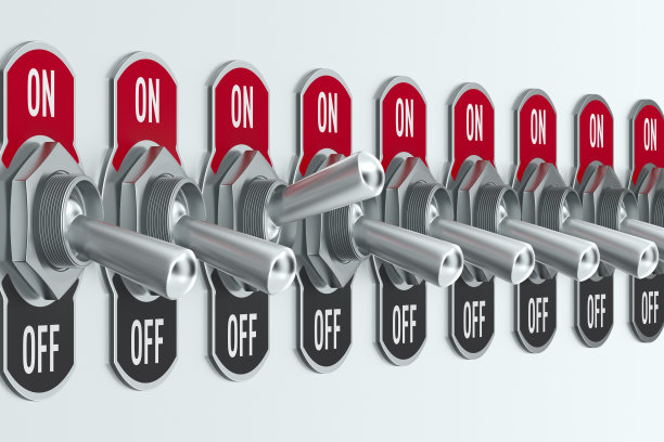 白色背景上的切换开关。孤立的3 d演示图片下载