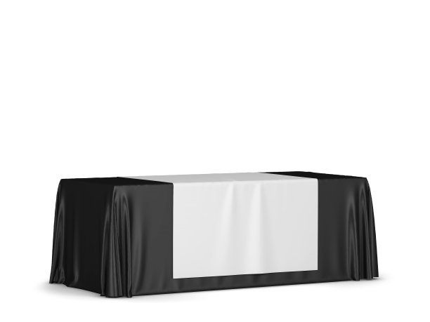 空白贸易展桌布与runner模型图片下载