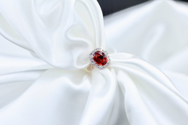 白色底色的宝石戒指图片下载