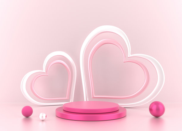 情人节背景与彩色的心图片下载