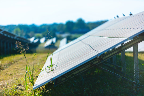 美国中西部和西部的可持续性绿色能源太阳能电池板照片系列图片下载