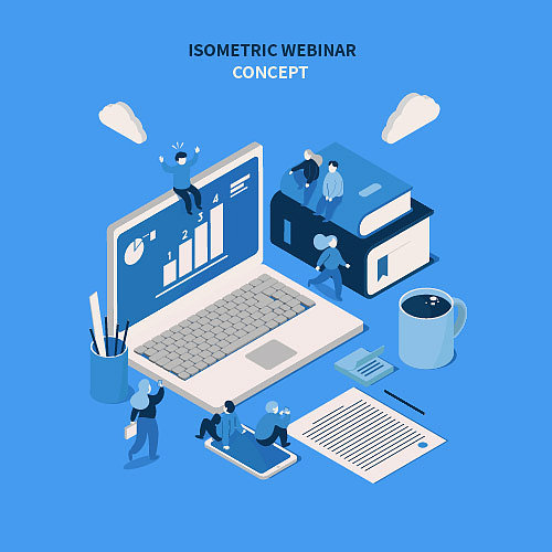 扁平简约插画风次图背景图片下载