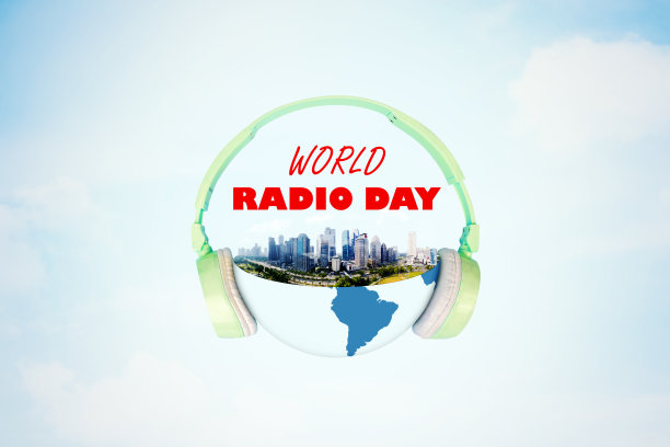 戴耳机的地球仪图片下载